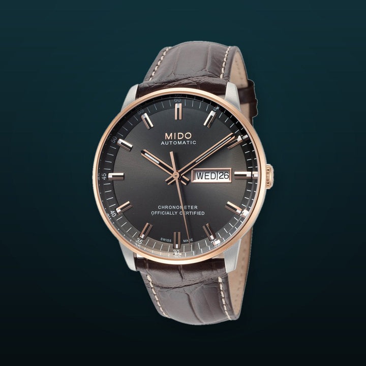 Commander II 40mm / Grey / Brown | Grey Dial