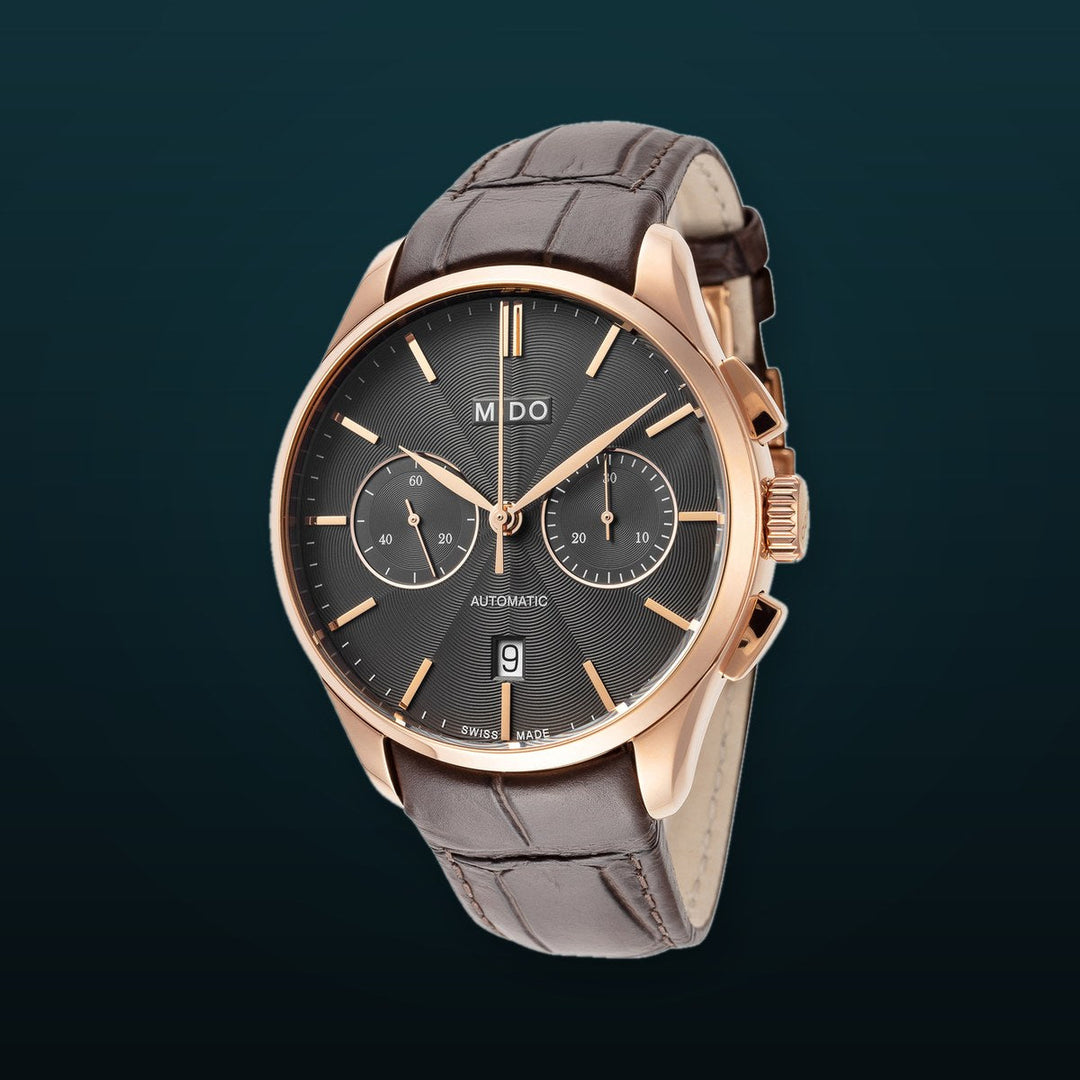 Belluna II 42mm / Black / Brown | Black Dial