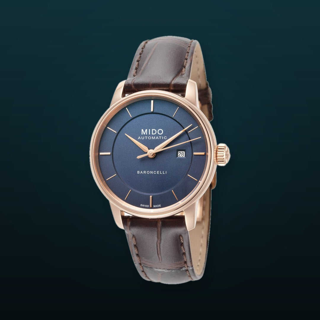 Baroncelli 30mm / Blue / Brown | Blue Dial