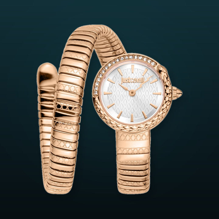 Just Cavalli 22mm / Rose Gold / Silver Silver Dial