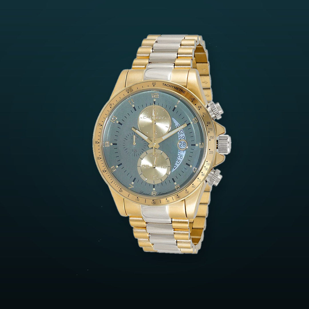 WINNER CIRCLE Teal Green/2-Tone Gold | Green Dial