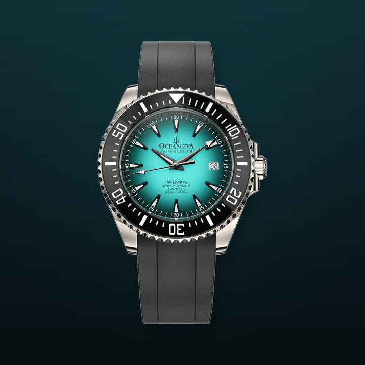 Oceaneva Deep Marine Explorer VI 6000M - Mint Titanium Automatic 6000m/MintBurst | Mint Dial
