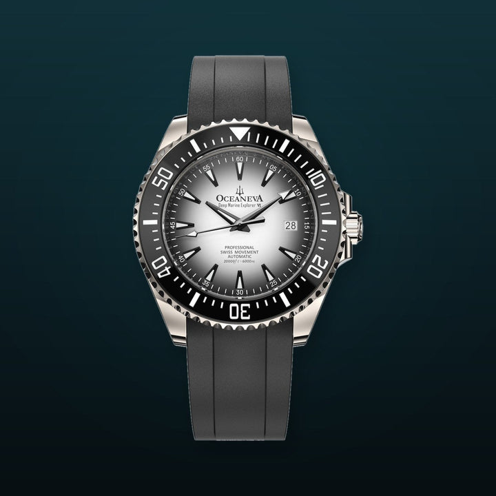 Oceaneva Deep Marine Explorer VI 6000M - White Titanium Automatic 6000m/WhiteBurst | White Dial