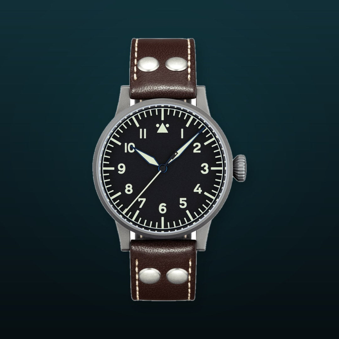 Westerland Pilot Watch Original 45mm Handwinding Black Dial