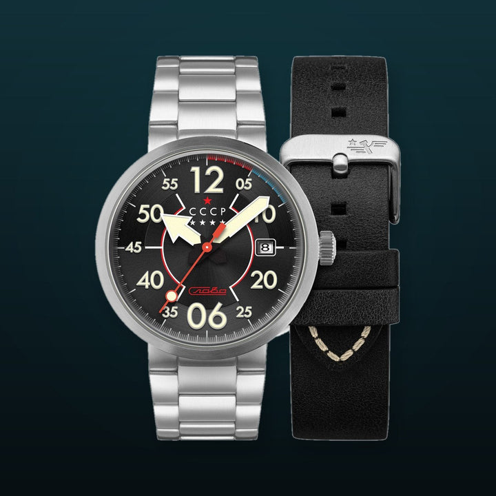 Proton Automatic Silver / Black | Black Dial