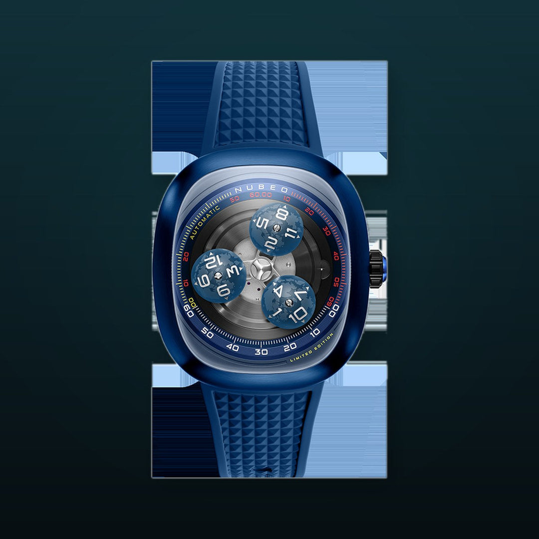 Tri-star Orbit Automatic Limited Edition Black / Rubber Strap | Black Dial