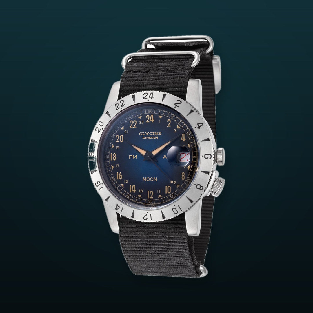 Airman Vintage 40mm / Blue / Black | Blue Dial