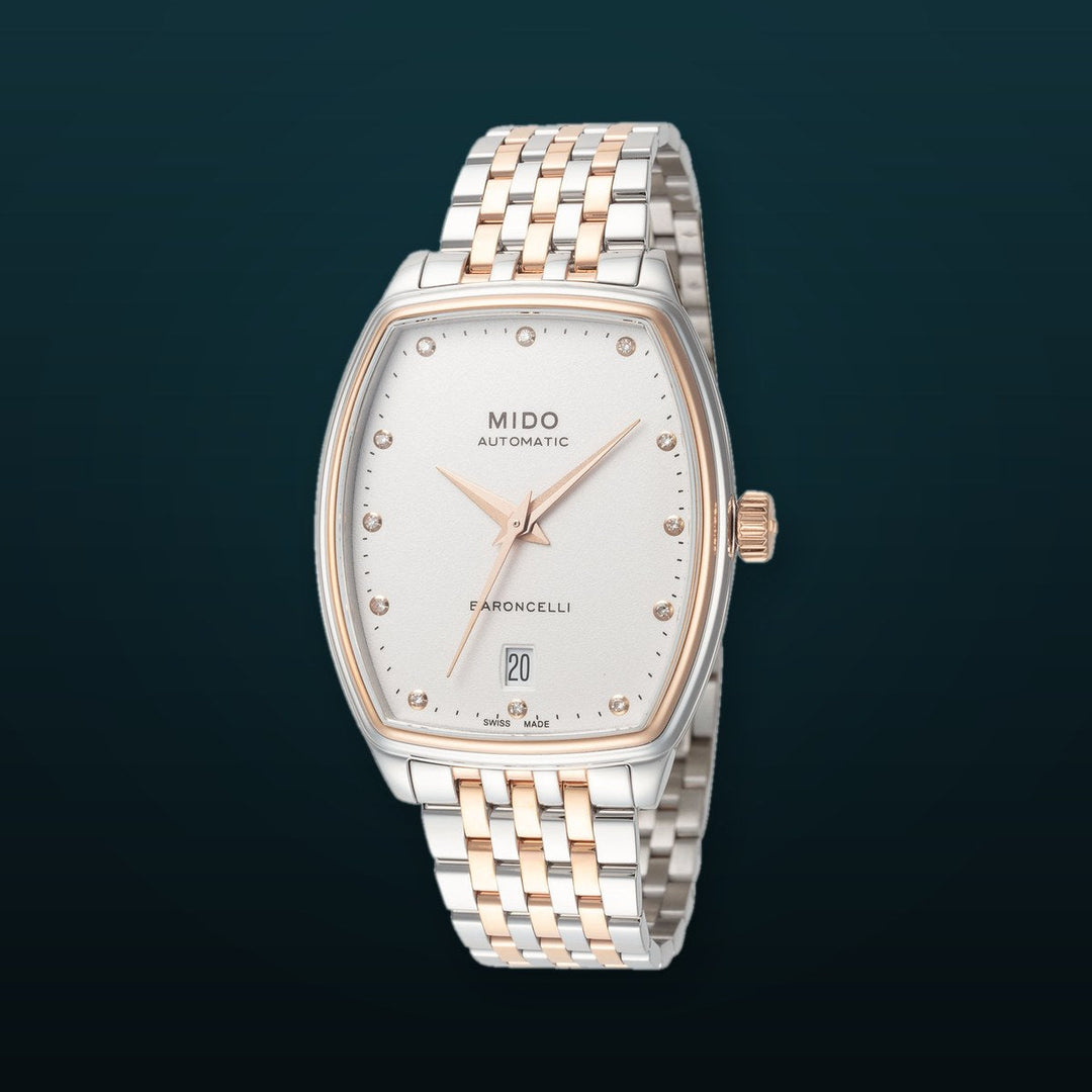 Baroncelli 30.5mm / White / Silver and Rose Gold | White Dial