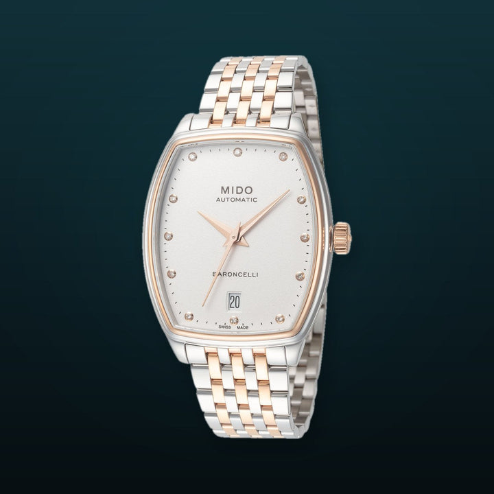 Baroncelli 30.5mm / White / Silver and Rose Gold | White Dial
