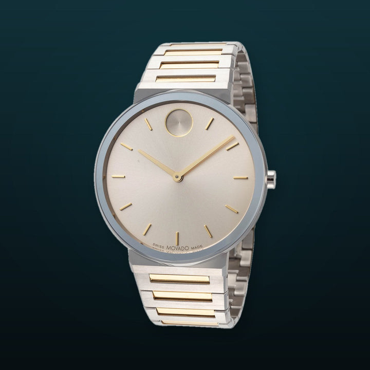 Bold 40mm / Taupe / Silver and Gold | Taupe Dial