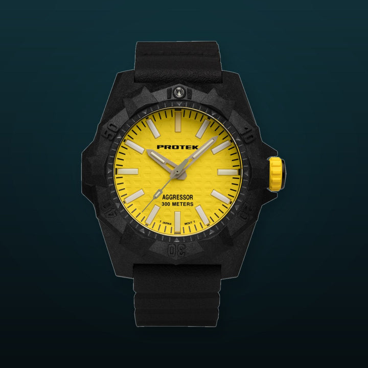 AGGRESSOR 4000 DIVE SERIES Carbon/Yellow/Charcoal | Yellow Dial