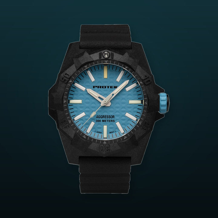 AGGRESSOR 4000 DIVE SERIES Carbon/Blue/Charcoal | Blue Dial