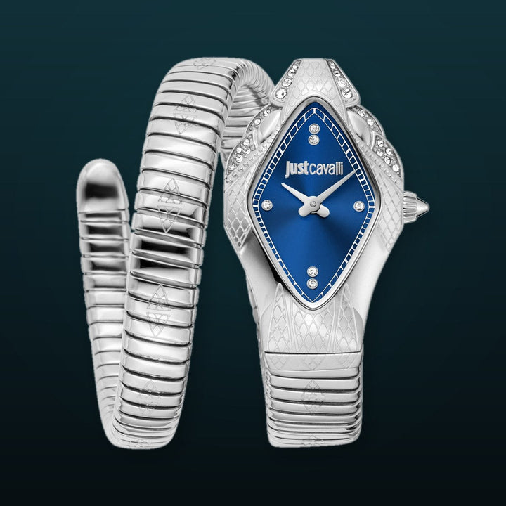 Snake 22mm / Dark Blue / Silver Dark Blue Dial