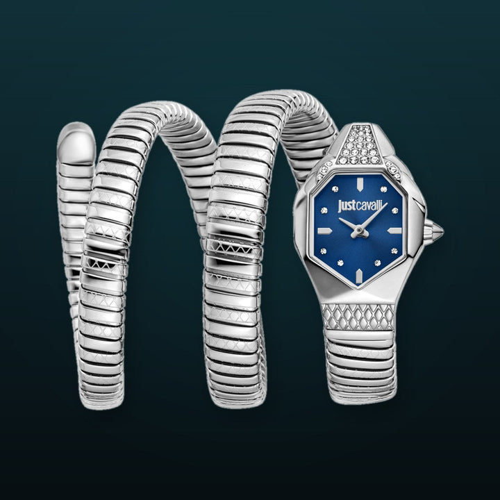Snake 22mm / Dark Blue / Silver | Dark Blue Dial