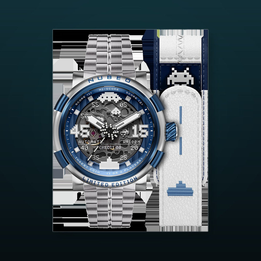Orion Automatic Space Invaders Limited Edition Blue / Stainless Steel | Blue Dial