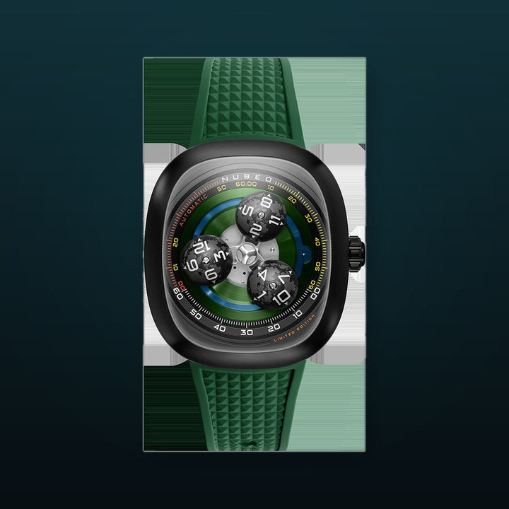 Tri-star Orbit Automatic Limited Edition Green / Rubber | Green Dial