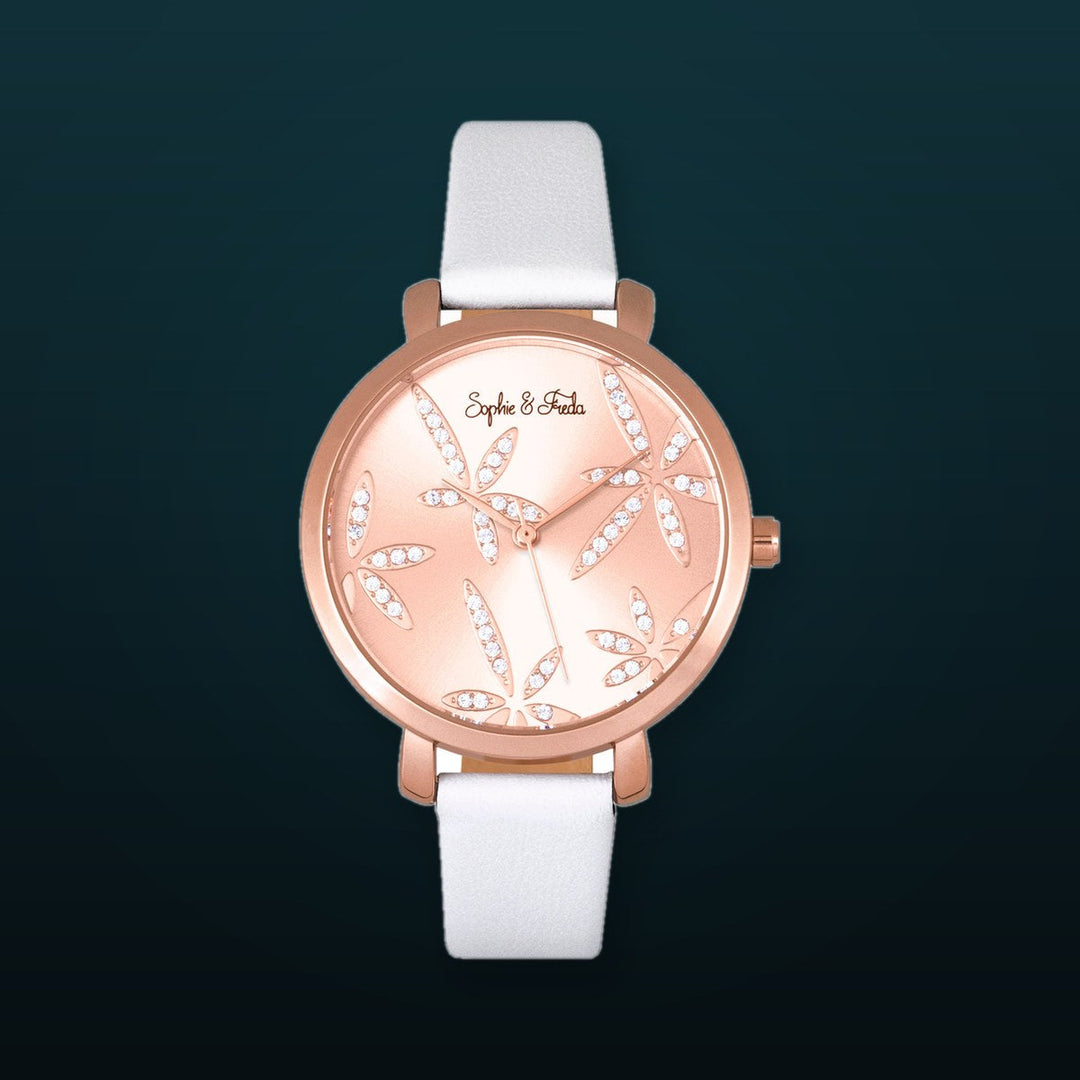 Key West w/ Swarovski Crystals Rose Gold/White