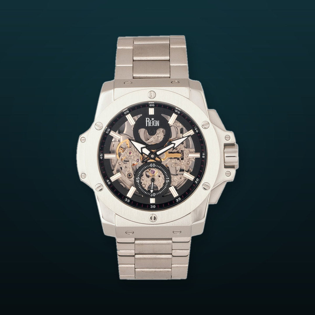 Commodus Bracelet Silver/Black | Black Dial