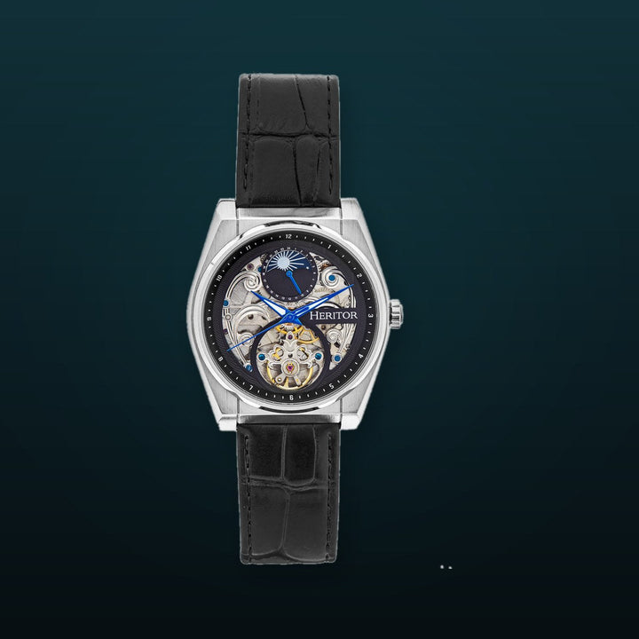 Daxton Semi Skeleton Black/Black | Black Dial