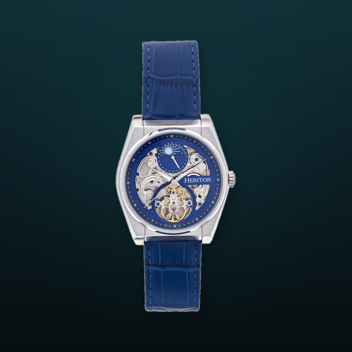Daxton Semi Skeleton Blue | Blue Dial