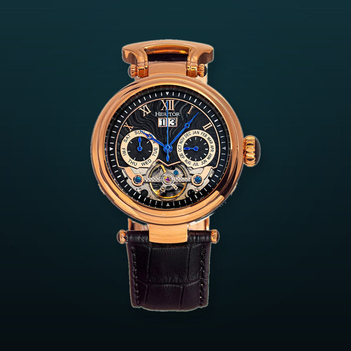Ganzi Rose Gold/Black | Black Dial