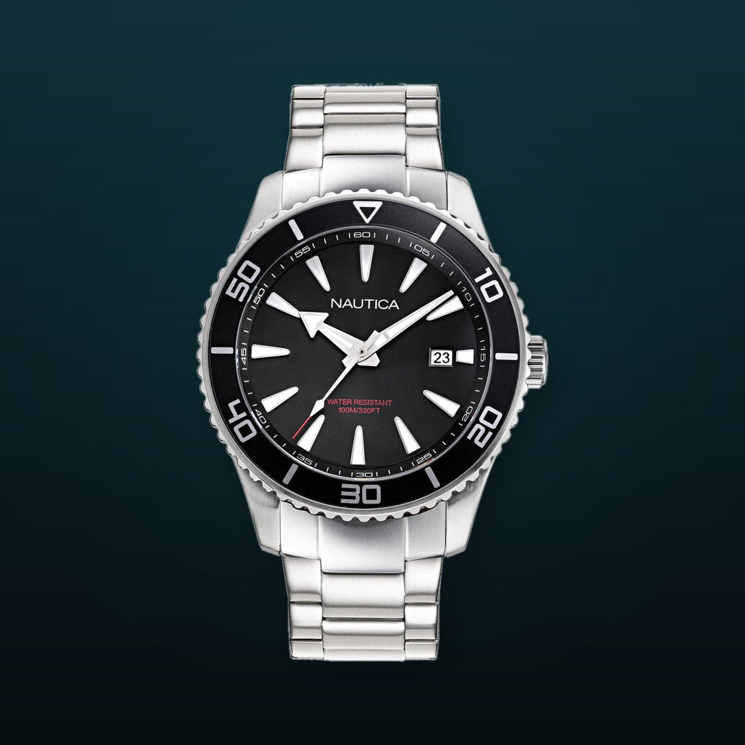 Pacific Beach Silver / Stainless Steel | Black Dial