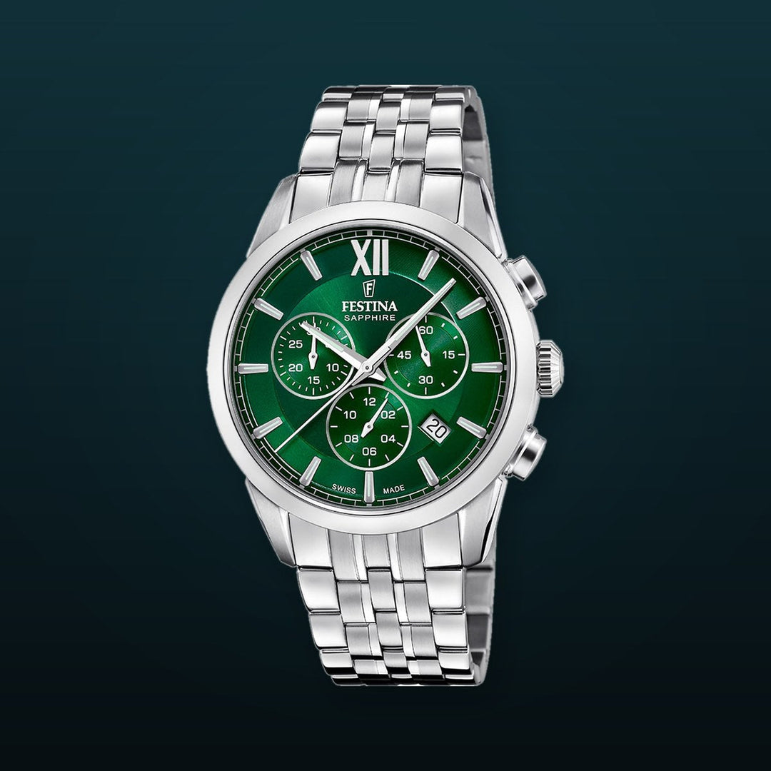 CHRONOGRAPH Green / Stainless Steel | Green Dial