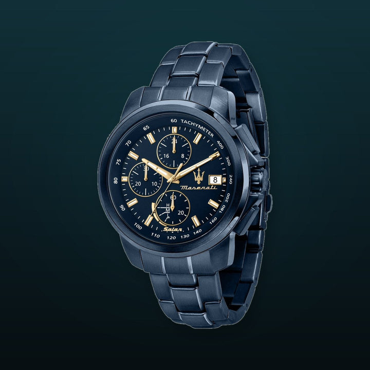 SOLAR BLUE Blue / Stainless Steel Blue Dial