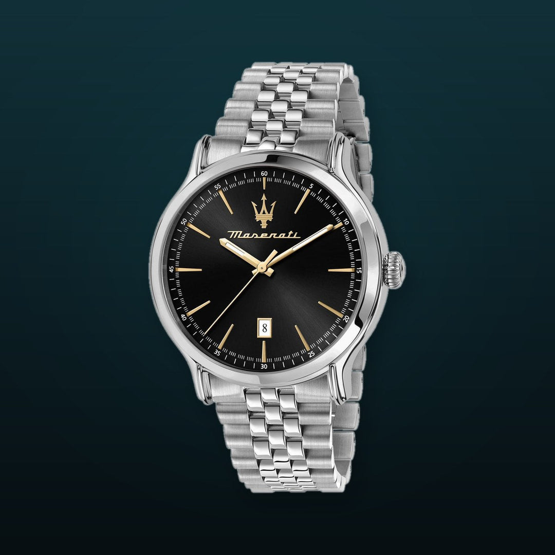 EPOCA Black / Stainless Steel Black Dial