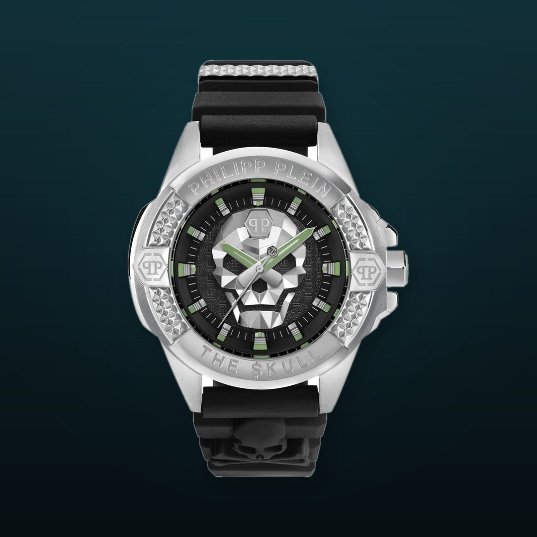 THE SKULL 44MM Black / Silicone | Black Dial