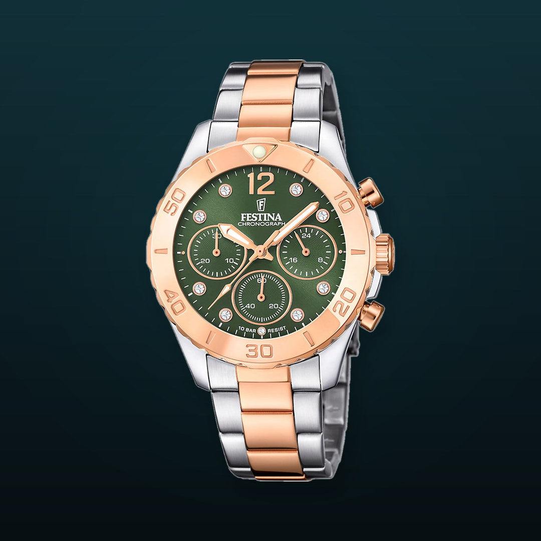 Boyfriend Collection Green / Stainless Steel Green Dial