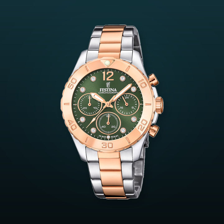 Boyfriend Collection Green / Stainless Steel Green Dial