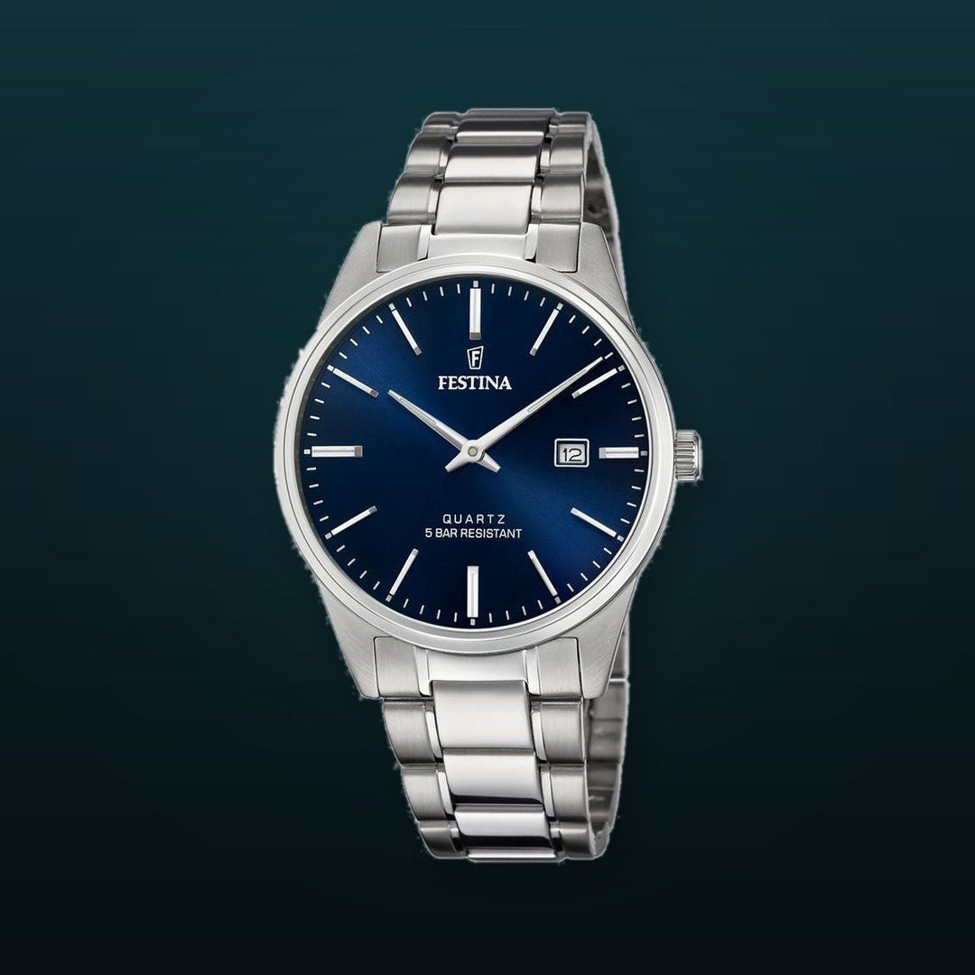 Acero clasico Blue / Stainless Steel Blue Dial