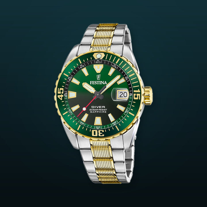 THE ORIGINALS/DIVER Green / Stainless Steel | Green Dial