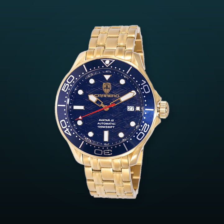AVATAR-J2 Goldtone/Blue | Blue Dial