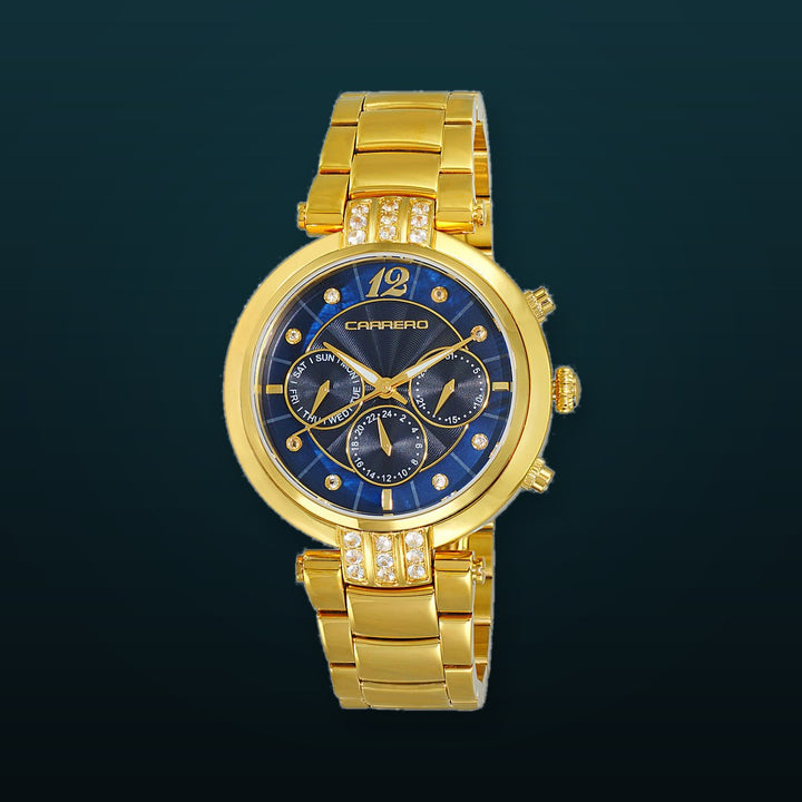 ADELINA COLLECTION Blue/Goldtone | Blue Dial