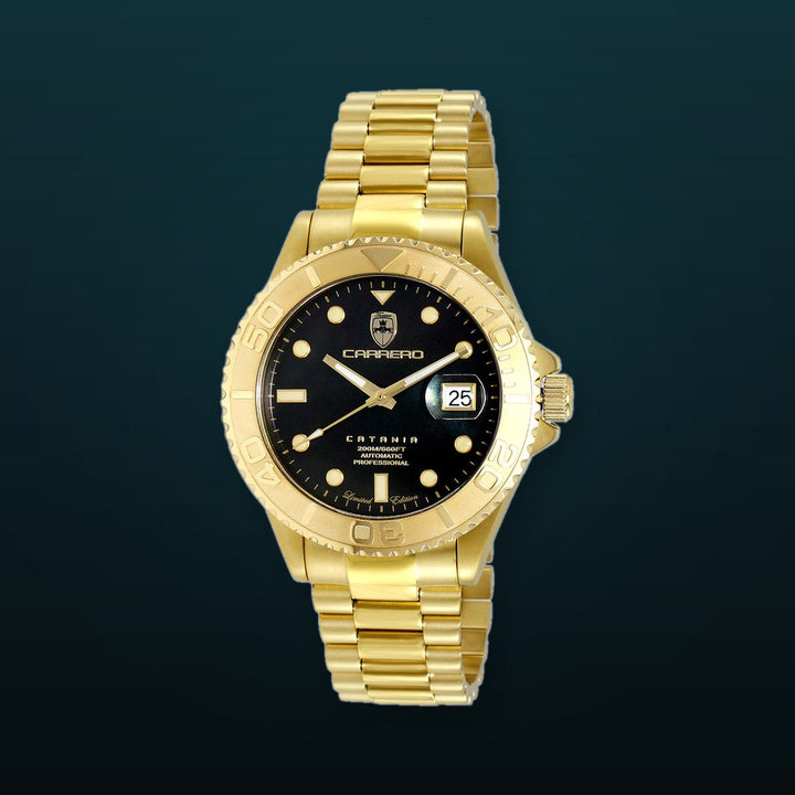 Catania MOP Goldtone - Black | Black Dial