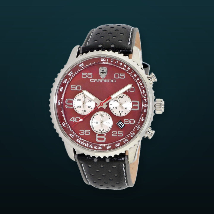 Aureum Silvertone/Maroon | Maroon Dial
