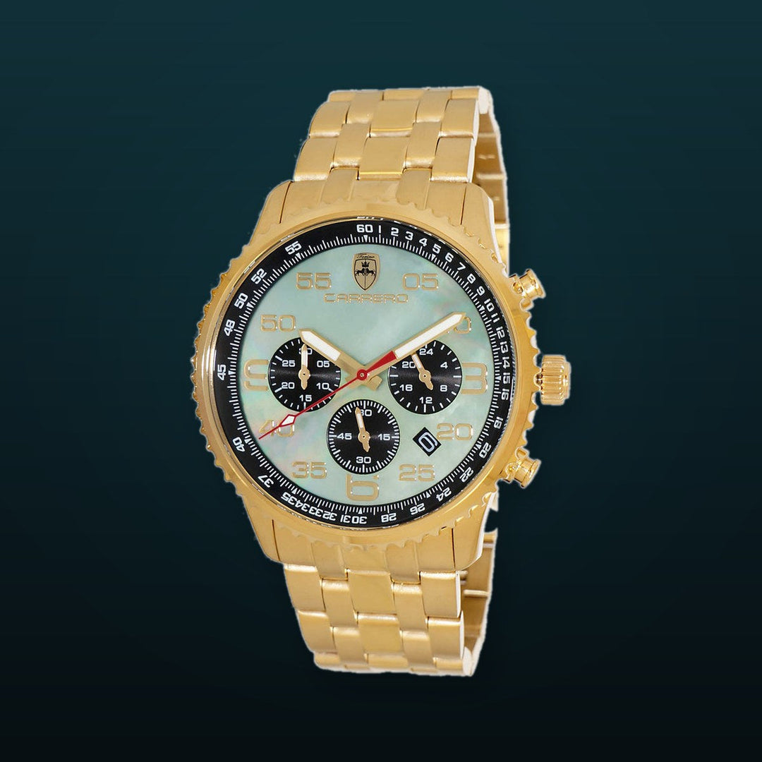 Aureum-MB Goldtone/Green | Green Dial