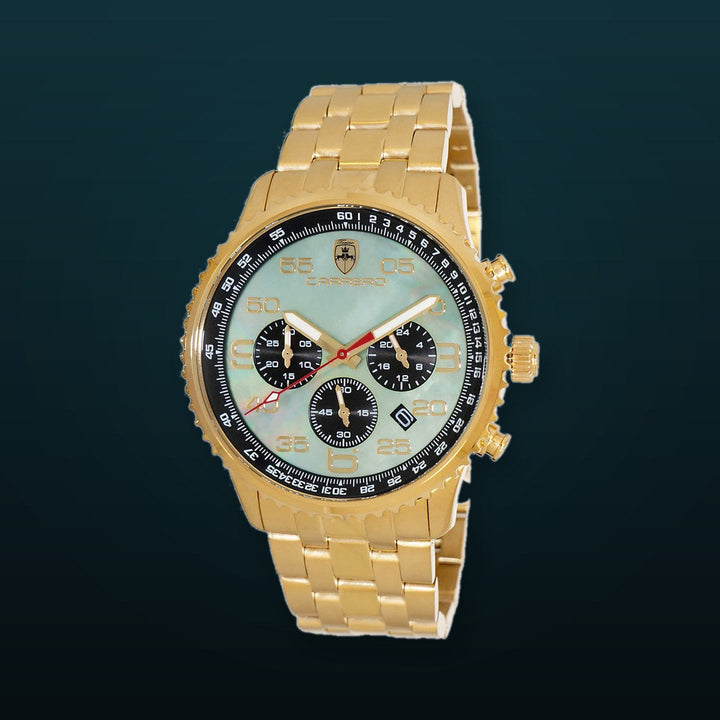 Aureum-MB Goldtone/Green | Green Dial