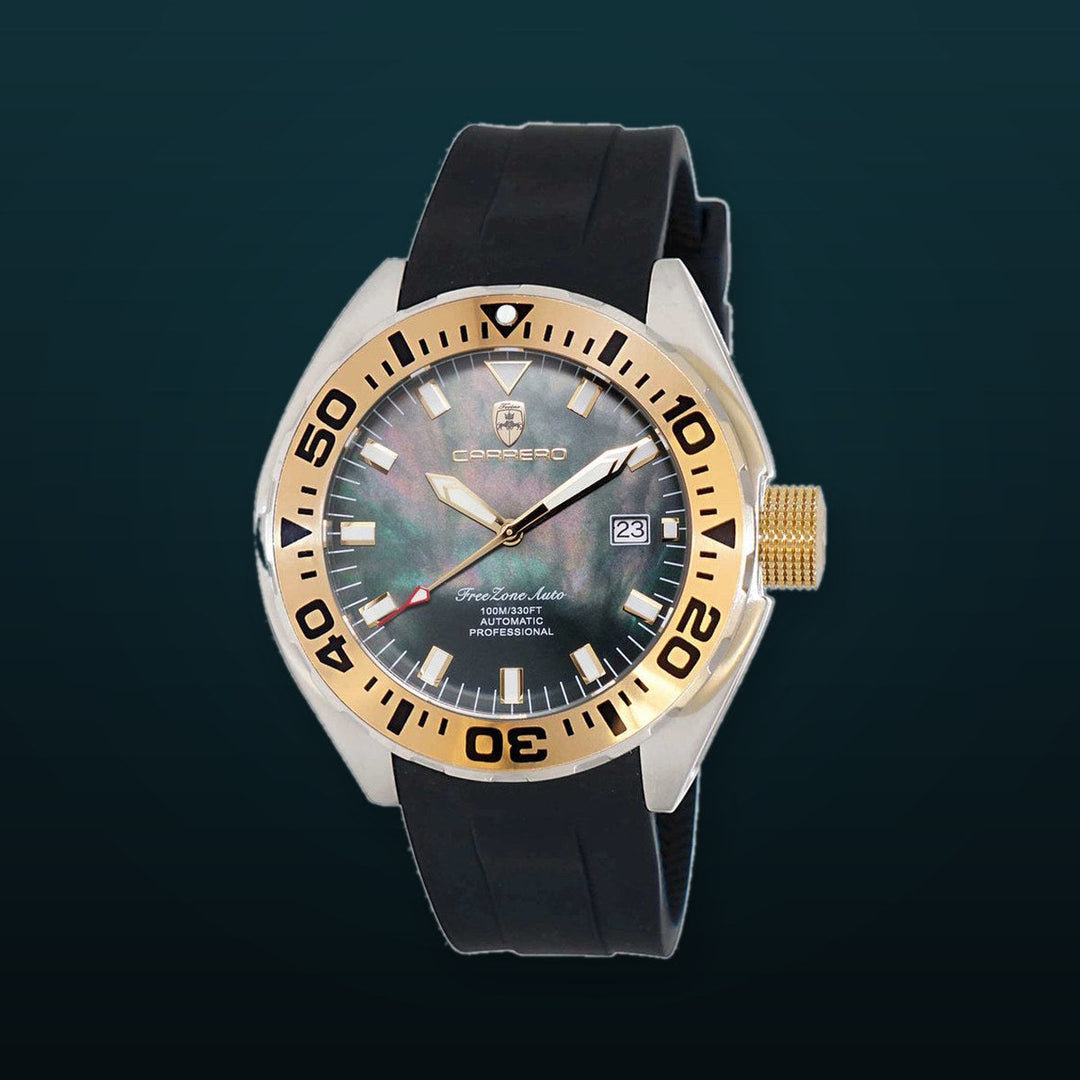 FreeZone-Auto Black/Gold tone | Black Dial