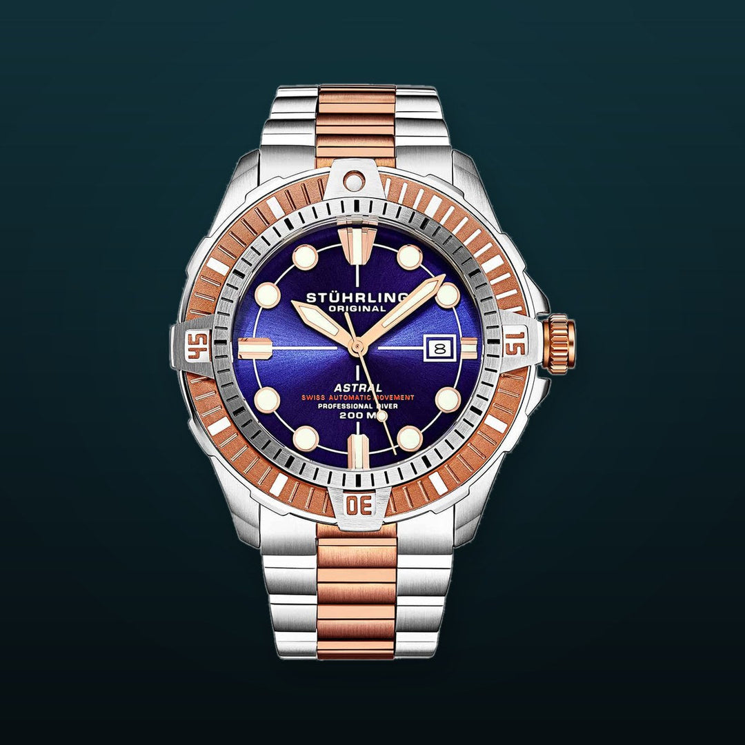 Astral Silver Rose Gold two toned/Stainless /Navy Dial | Navy Dial