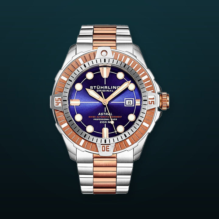 Astral Silver Rose Gold two toned/Stainless /Navy Dial | Navy Dial