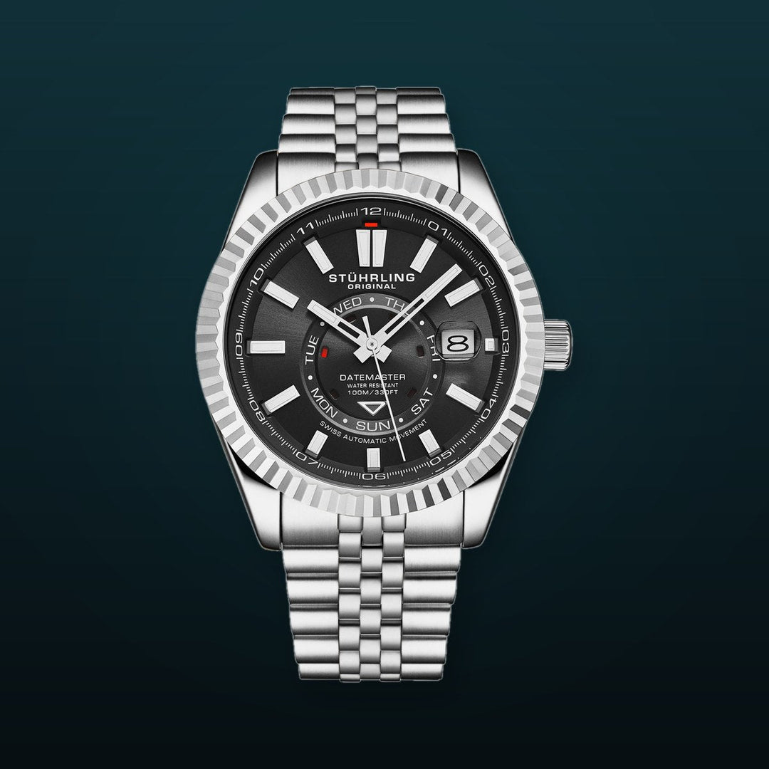 Datemaster Swiss Automatic 42mm Classic Black/Silver | Black Dial