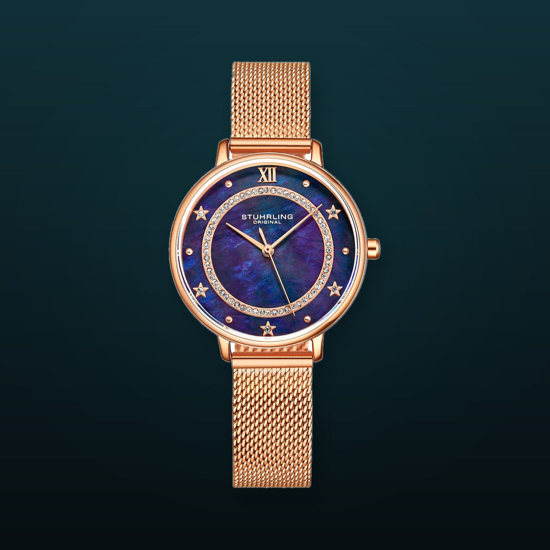 Charm Quartz Fashion Blue/Rose | Blue Dial