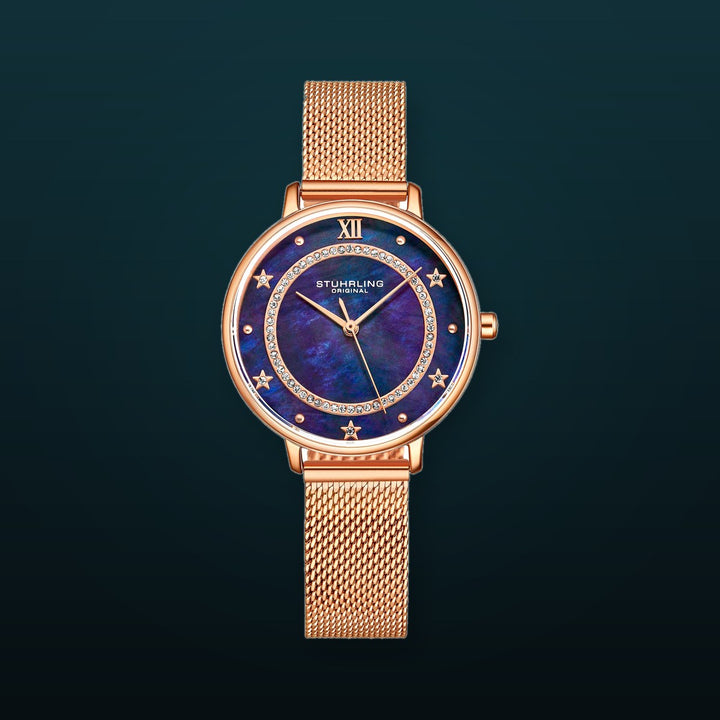 Charm Quartz Fashion Blue/Rose | Blue Dial