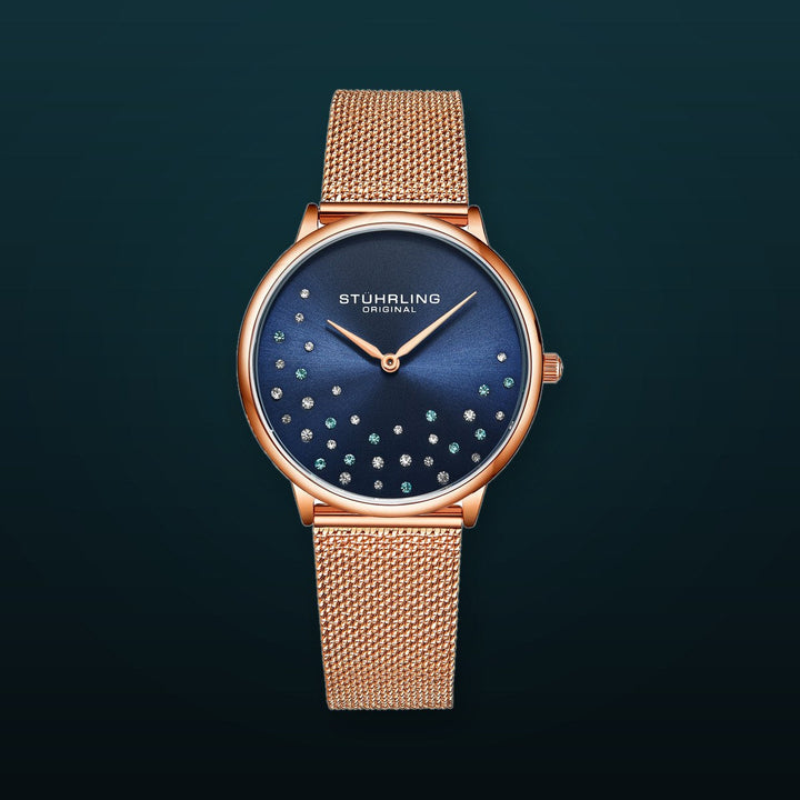 Symphony Quartz Classic Rose/Blue | Blue Dial