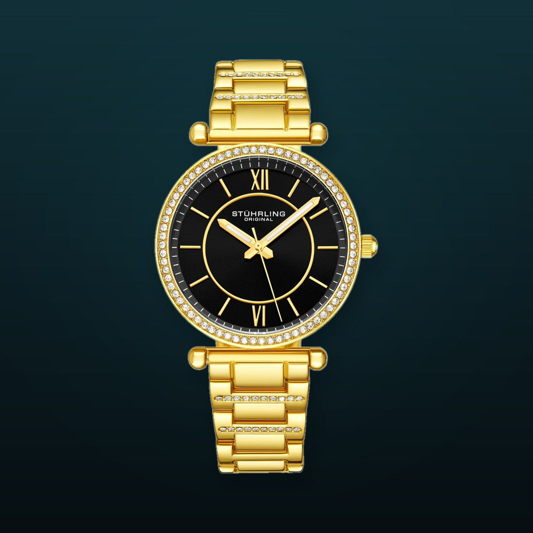 Aria Quartz Classic Gold/Black | Black Dial