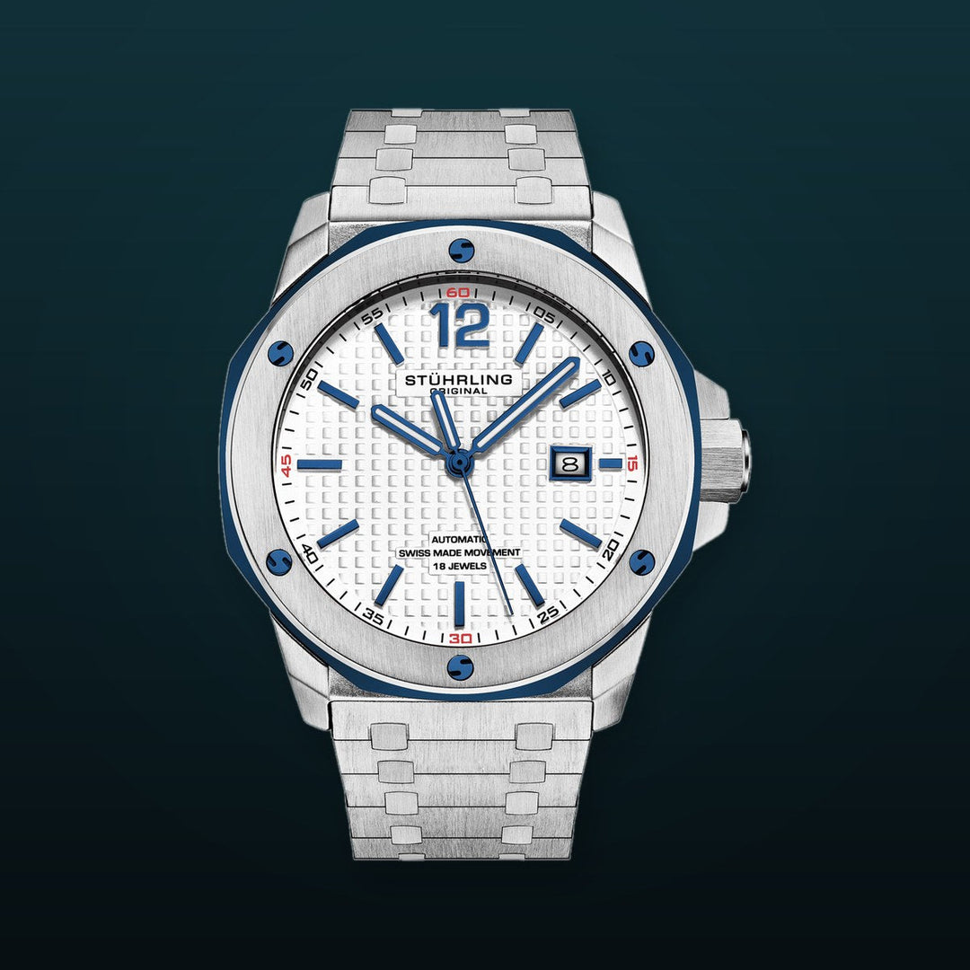 Fortitude Automatic 44mm Blue/Silver | Silver Dial