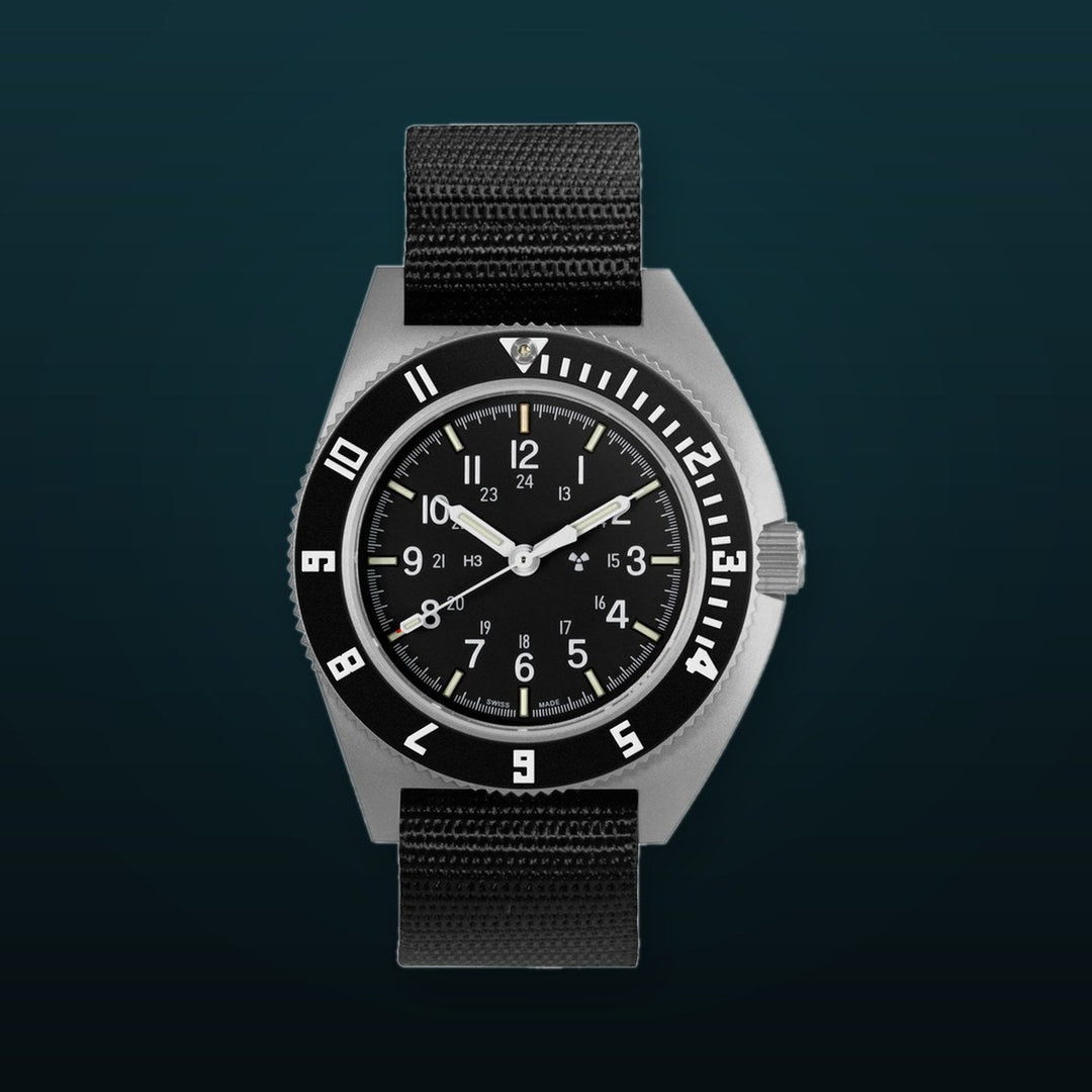 SSNAV Automatic Sterile SSNAV Auto Sterile-Nylon Extra Long | Black Dial